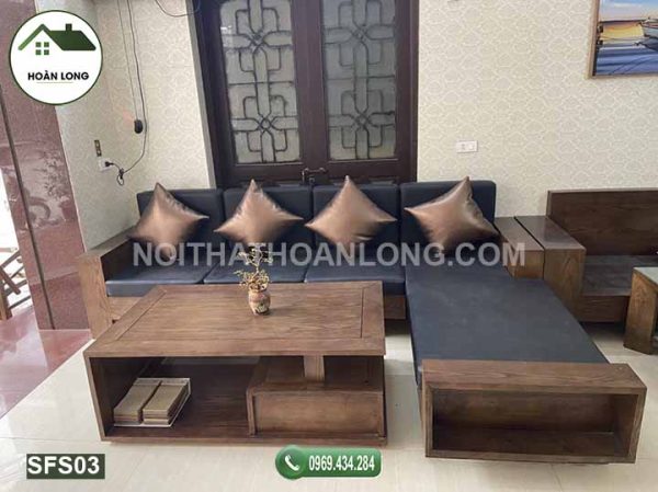 Bộ ghế sofa 2 tay gỗ sồi Nga SFS03
