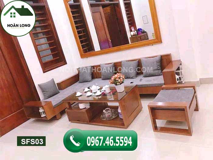 Bộ sofa gỗ hiện đại SFS03