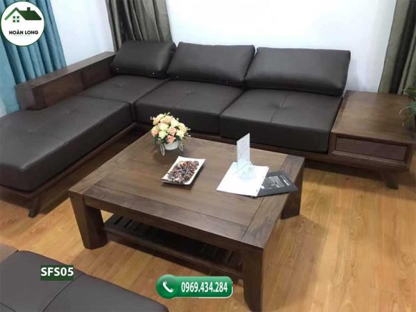 Bộ ghế sofa chân oải gỗ sồi Nga SFS05