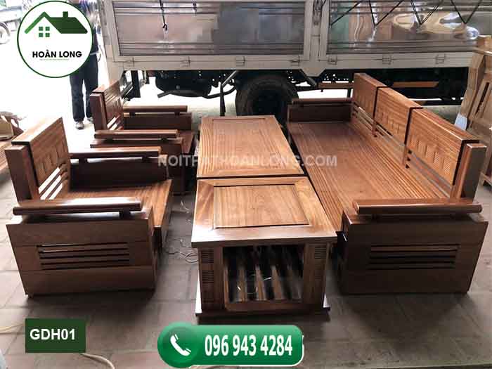 Mẫu bàn ghế gỗ tự nhiên cao cấp GDH01