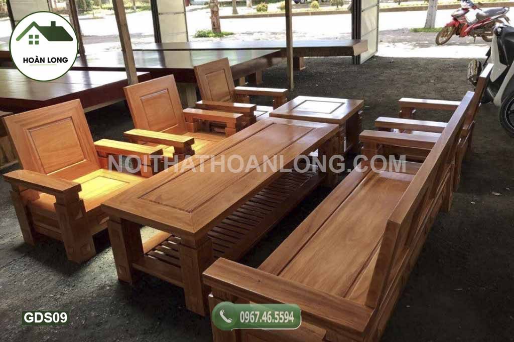Mẫu bàn ghế gỗ thấp GDS09