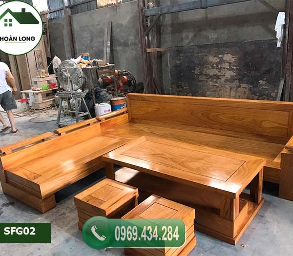 Bộ ghế sofa gỗ gõ tay trứng bộ gỗ gõ đỏ SFG02