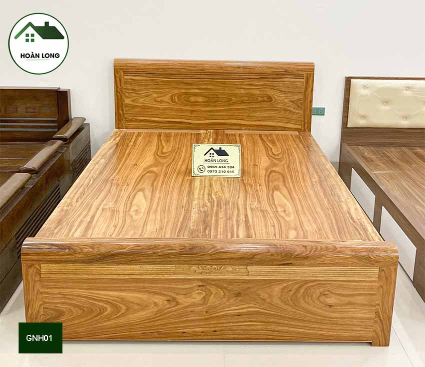 Giường ngủ gỗ hương xám GNH01