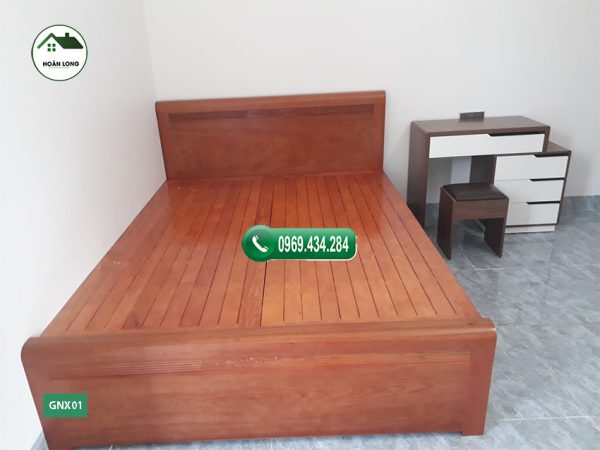 giường ngủ gỗ xoan đào GNX01