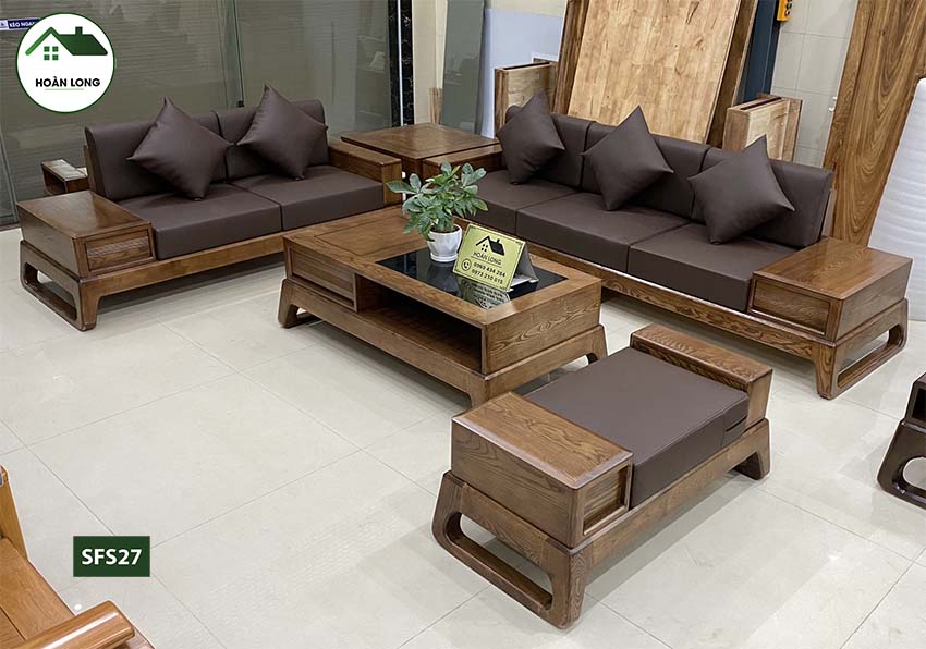 Top 10 mẫu bàn ghế gỗ phòng khách hiện đại sang chảnh 2022 - Nội thất Hoàn Long